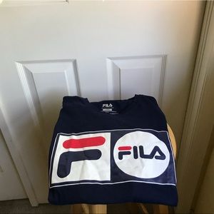 Navy Fila Tee